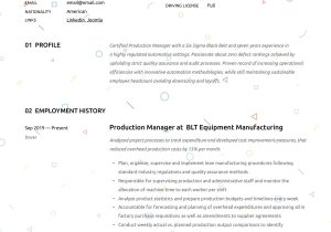 Sample Resume for Production Manager Post Production Manager Resume & Writing Guide  12 Templates 2020