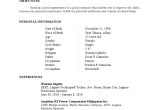 Sample Resume for Production Operator Philippines Resume Sample Pdf Computing Computing and Information Technology