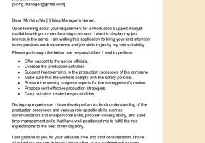 Sample Resume for Production Support Manager Production Support Analyst Cover Letter Examples – Qwikresume