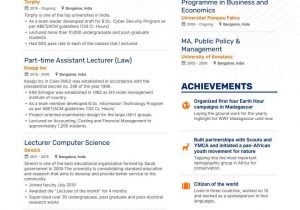 Sample Resume for Professors In Universities Download: Lecturer Resume Example for 2021 Enhancv.com