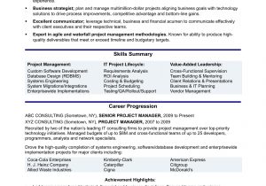 Sample Resume for Project Manager It software Experienced It Project Manager Resume Monster.com