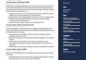 Sample Resume for Property and Casualty Insurance Agent Insurance Agent Resume & Writing Guide  20 Templates