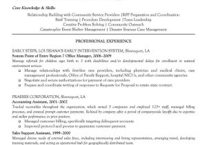Sample Resume for Provider Enrollment Specialist Non Profit Support Coordination Specialist Resume