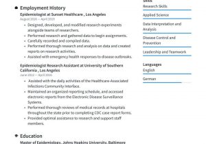 Sample Resume for Public Health Nurse Epidemiologist Resume Examples & Writing Tips 2021 (free Guide)