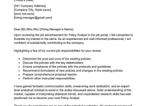 Sample Resume for Public Policy Analyst Policy Analyst Cover Letter Examples – Qwikresume