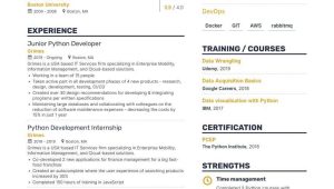 Sample Resume for Python Developer for 2 Years Experience Professional Python Developer Resume Examples & Guide for 2021