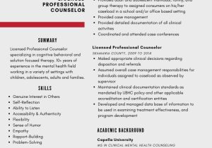 Sample Resume for Qualified Mental Health Professional Professional Counselor Resume Samples & Templates [pdflancarrezekiqdoc] 2022 …