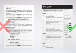 Sample Resume for Quality Control Chemist Quality Control Resume Examples (job Description & Skills)