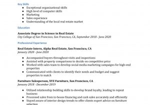 Sample Resume for Real Estate Agent with No Experience Real Estate Agent Resume Examples – Resumebuilder.com