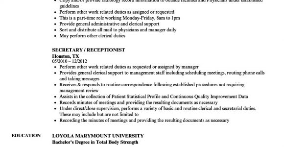 Sample Resume for Receptionist Administrative assistant Receptionist Administrative assistant Resume Samples – Good Resume …