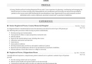 Sample Resume for Registered Nurse with Experience Sample Resume for A Registered Nurse October 2021