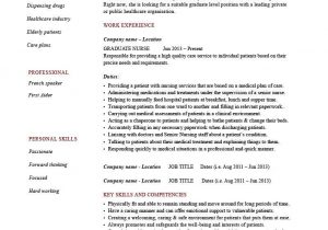 Sample Resume for Registered Nurse with No Experience Graduate Nurse Resume Template, Cv Example, Nursing, No Experience …