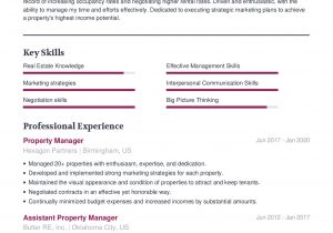 Sample Resume for Residential Property Manager Property Manager Resume Example with Content Sample Craftmycv