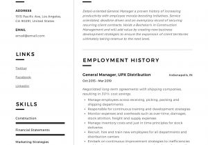 Sample Resume for Restaurant Manager Position Restaurant General Manager Resume Sample Pdf October 2021