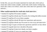 Sample Resume for Retail Sales Clerk top 8 Retail Sales Clerk Resume Samples