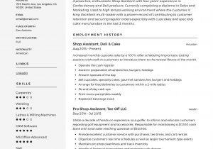 Sample Resume for Retail Shop assistant Store assistant Cv Template October 2021