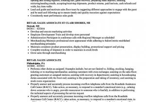 Sample Resume for Retail Store associate Retail Sales associate Resume Sample How to Write A Retail Resume …