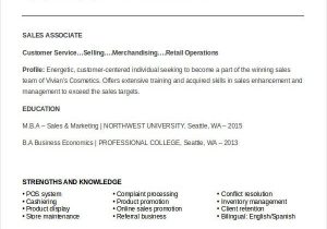 Sample Resume for Sales assistant with No Experience 7 Sales associate Resume Templates Pdf Doc