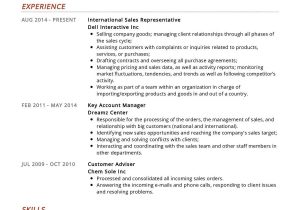Sample Resume for Sales Representative with No Experience International Sales Representative Resume 2021 Writing Tips …