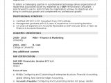 Sample Resume for Sap Fico Consultant Fresher Sample Fresher Resume Of Sap Fi Certified Pdf Sap Se Banks