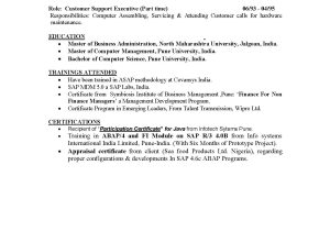 Sample Resume for Sap Fico Consultant Fresher Sap is Sample Resumes