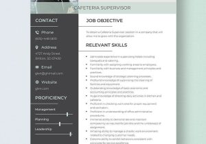 Sample Resume for School Cafeteria Manager Cafeteria Manager Resume Template – Word, Apple Pages Template.net