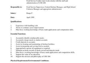Sample Resume for School Cafeteria Worker Cafeteria Worker Resume Example Cafeteria 2022 IÃ§in 24 Fikir …