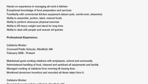Sample Resume for School Cafeteria Worker Cafeteria Worker Resume Example Cafeteria 2022 IÃ§in 24 Fikir …