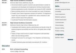 Sample Resume for School Counseling Intern School Counselor Resumeâsample & 25lancarrezekiq Writing Tips