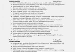 Sample Resume for School Counselor Position Student Counsellor Resume Sample October 2021