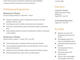 Sample Resume for School Maintenance Worker General Maintenance Worker Resume Examples In 2022 – Resumebuilder.com