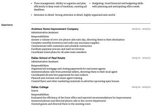 Sample Resume for School Office assistant Administrative assistant Resume Samples All Experience Levels …