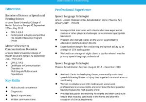 Sample Resume for School Speech Pathologist Speech Language Pathologist Resume Examples In 2022 …