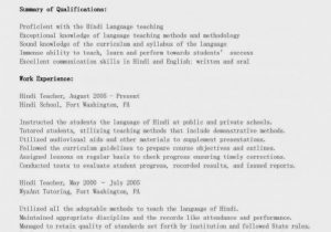 Sample Resume for School Teacher India Arabic Resume Sample – Good Resume Examples