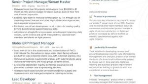Sample Resume for Scrum Master Role Agile Scrum Master Resume Examples & Guide for 2021