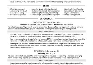 Sample Resume for Secretary with No Experience Secretary Resume Sample Monster.com