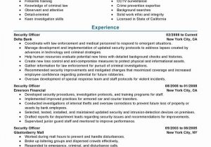 Sample Resume for Security Guard Pdf Security Guard Resume Examples Ideas – Shefalitayal