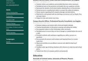 Sample Resume for Security Officer In India Security Guard Resume Examples & Writing Tips 2021 (free Guide)