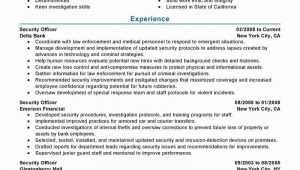 Sample Resume for Security Officer Position Security Guard Resume Examples Ideas – Shefalitayal