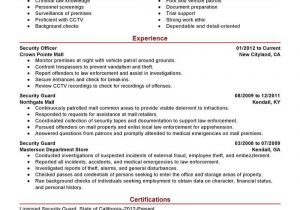 Sample Resume for Security Officer Supervisor Security Guard Resume Examples Job Resume Samples, Good Resume …