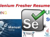 Sample Resume for Selenium Automation Tester Fresher Selenium Fresher Resume Preparation – software Testing