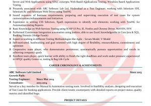 Sample Resume for Selenium Automation Tester Fresher Selenium Sample Resumes, Download Resume format Templates!