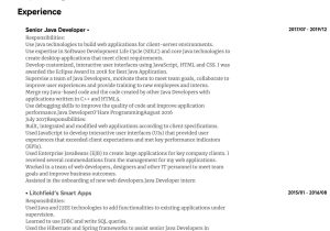 Sample Resume for Senior Java Developer Free Java Developer Resume Sample Professional Resume Templates …