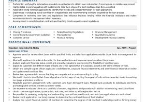 Sample Resume for Senior Mortgage originator Loan Officer Resume Examples & Template (with Job Winning Tips)