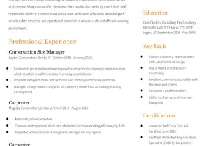 Sample Resume for Senior Residential Estimator Carpenter Resume Examples In 2022 – Resumebuilder.com
