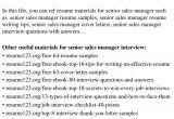 Sample Resume for Senior Sales Executive top 8 Senior Sales Manager Resume Samples