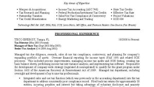 Sample Resume for Senior Tax Manager Tax Director Sample Resume , Tax Manager Resume , Becoming A Tax …