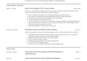 Sample Resume for Service Crew No Experience Crew Member Resume & Writing Guide Download 12 Examples 2020