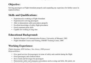 Sample Resume for Service Crew No Experience Flight attendant Resume Objective No Experienceâ¢ Printable …