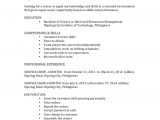 Sample Resume for Service Crew No Experience Resume Donna